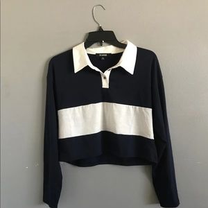 Cropped polo top